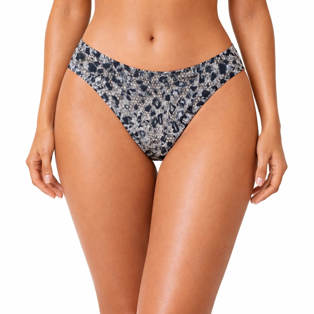 Gideon Oberson Leopard Snake Print Cheeky Bikini Bottom Size 6 NWT